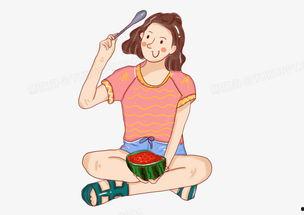 动漫夏季吃瓜素描,动漫角色齐聚吃瓜大会